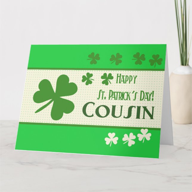 Tarjeta Primo Feliz Día de San Patricio (Anverso)