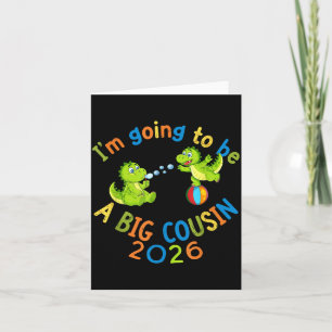 Tarjeta Primo Mayor de Dinosaurio Adorable Revelación de E