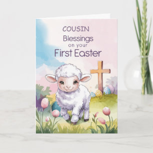 Tarjeta Primo Personalizado El Primer Pascua Religioso del