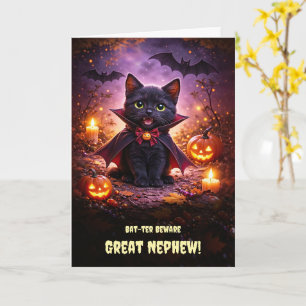 Tarjeta Primo segundo o sobrino nieto Feliz Halloween
