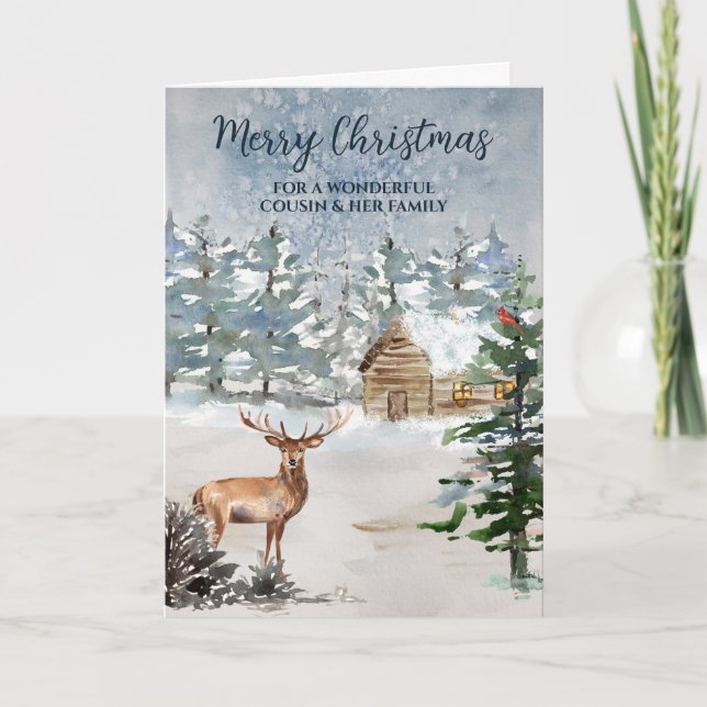 Tarjeta Primo y Navidades de la familia rusa (Anverso)