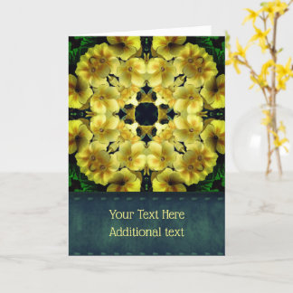 Tarjeta Primrose Abstract Flower Art Personalizable