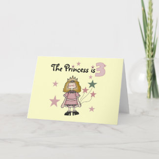 Tarjeta Princesa 3 camisetas de cumpleaños y regalos