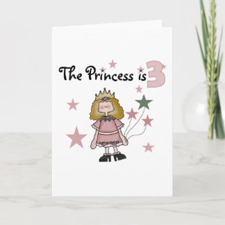 Tarjeta Princesa 3 camisetas de cumpleaños y regalos