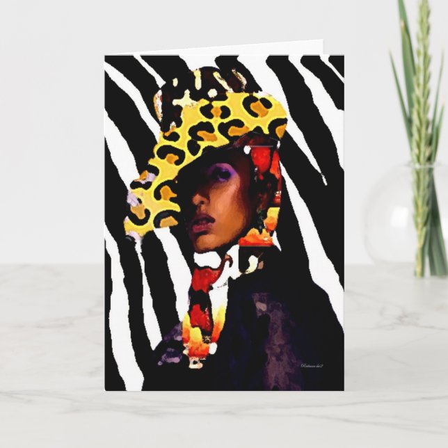 Tarjeta Princesa africana (Anverso)