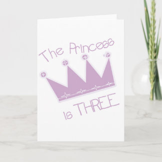 Tarjeta Princesa Corona camisetas y regalos de tercer cump