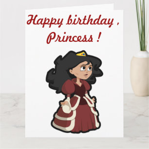 TARJETA PRINCESA DE BONITO "FELIZ CUMPLEAÑOS"