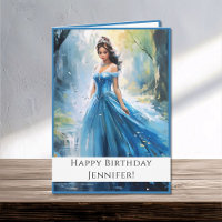 Princesa de cuentos de hadas en azul, nombre de cu
