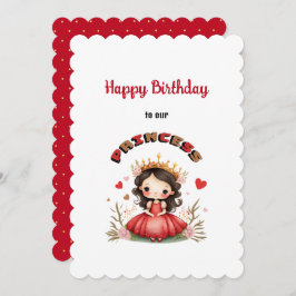 Tarjeta Princesa de cumpleaños