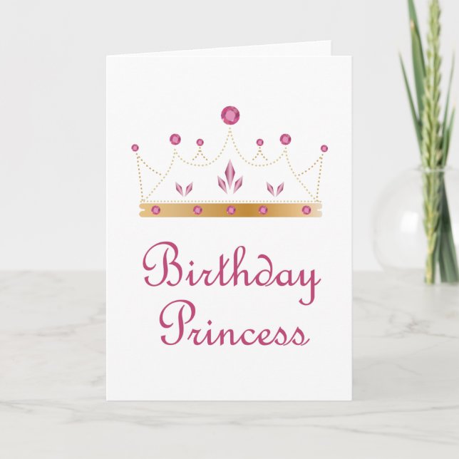 Tarjeta Princesa de Cumpleaños (Anverso)