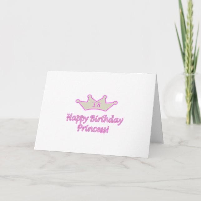 Tarjeta Princesa de Cumpleaños 18 (Anverso)