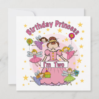 Tarjeta Princesa de Cumpleaños Soy dos camisetas y regalos