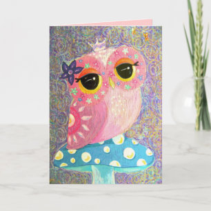Tarjeta Princesa de hadas Card del búho