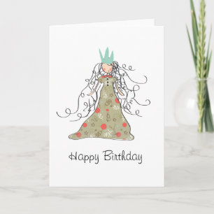 Tarjeta Princesa del feliz cumpleaños