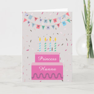 Tarjeta Princesa feliz cumpleaños