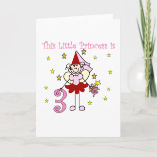 Tarjeta Princesa Hada Tercer Camisetas de Cumpleaños y Reg