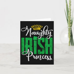 Tarjeta Princesa Irlandesa Traviesa Día de San Patricio Ir