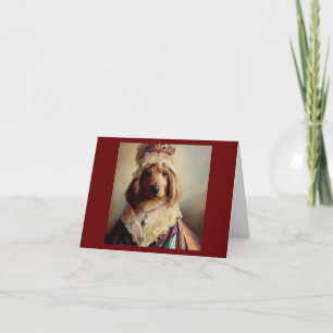 Tarjeta Princesa medieval del perro