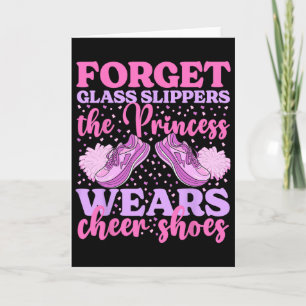 Tarjeta Princesa porrista usa zapatos de porristas Diseño 