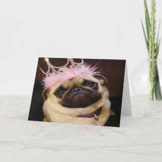 Tarjeta Princesa Pug