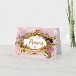 Tarjeta Princesa Real Étnica Rosa y Dorado Elegante