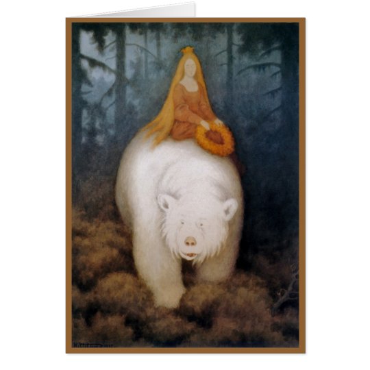 Tarjeta Princesa Riding rey oso polar