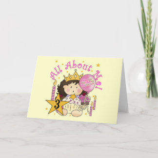 Tarjeta Princesa todo sobre mí camisetas de cumpleaños 3
