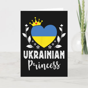 Tarjeta Princesa ucraniana Bandera de Ucrania Orgullosa ch