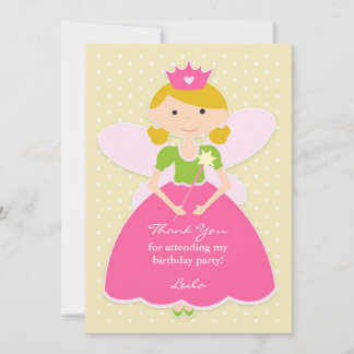 Tarjeta Princess de agradecimiento