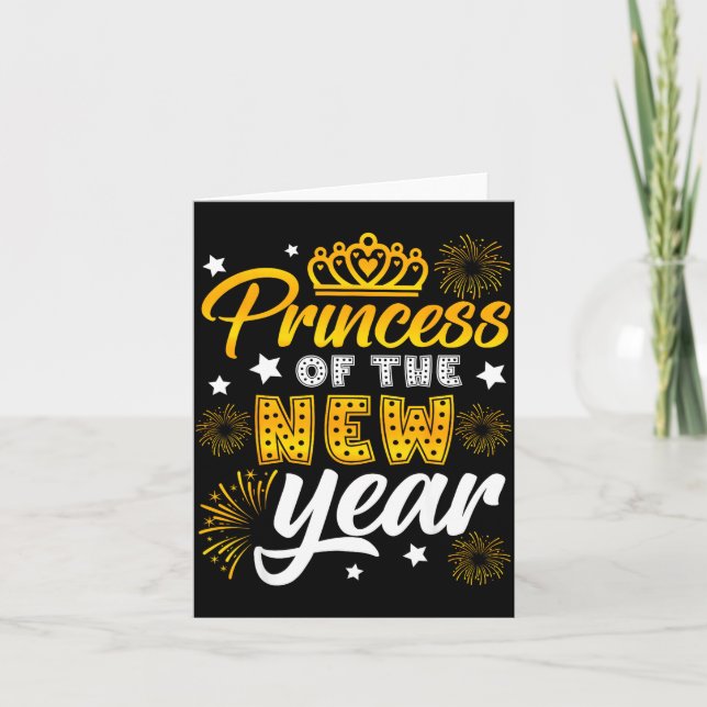 Tarjeta Princess Of The New Year 2026 New Years Eve Firewo (Anverso)