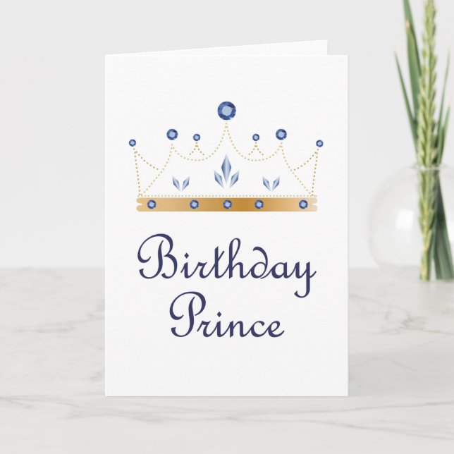 Tarjeta Príncipe de Cumpleaños (Anverso)