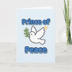 Tarjeta Príncipe de la Paz Paloma de Navidad Rama de Olivo