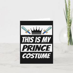 Tarjeta Príncipe retro disfraz divertido disfraz Halloween