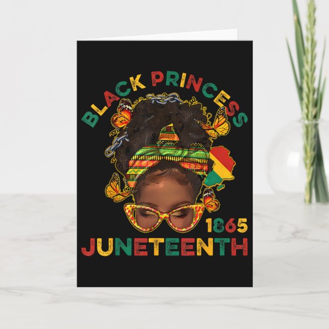 Tarjeta Príncipes Negros Juneteenth 1865 Mes de la Histori (Anverso)