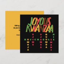 Principios alegres del KWANZAA en crucigrama