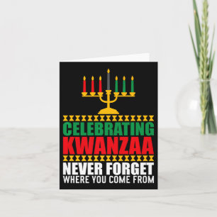 Tarjeta Principios de Kwanza Navidades Afro-Americanos Fel