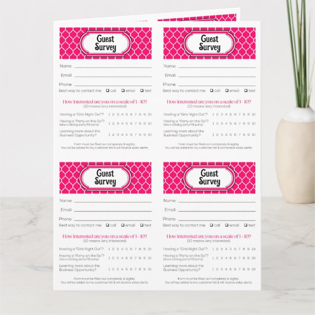 Tarjeta Printable Vendor Slips – Editable Instant Download (Anverso)