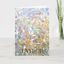 Tarjeta Prismatic Stained Glass Effect - Rainbow Prismatic