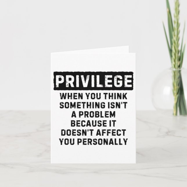 Tarjeta Privilegio explicado: Black Lives Problem Black Hi (Anverso)