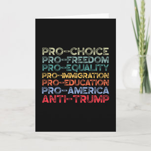 Tarjeta Pro-América Pro-libertad Pro-elección Pro-igualdad