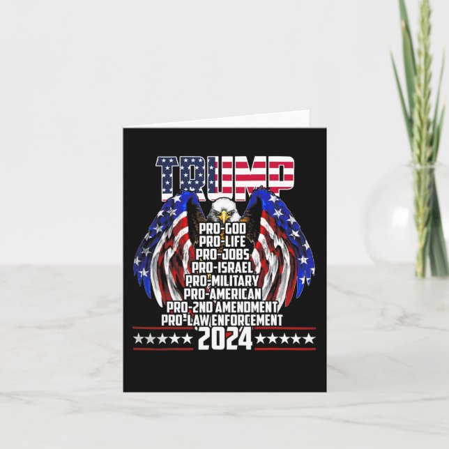 Tarjeta Pro God Pro Life Po Jobs Pro Israel Pro 2024 (Anverso)