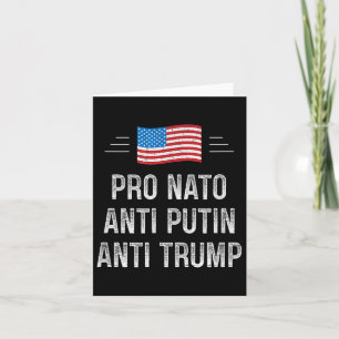 Tarjeta Pro OTAN - Anti Putin - Anti Trump - estilo retro