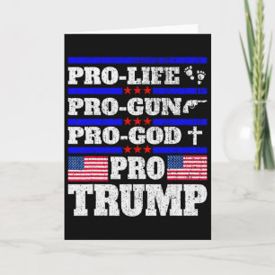 Tarjeta Pro Trump Pro Vida Pro Armas Pro Dios Trump Bander