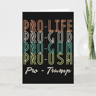 Tarjeta Pro Trump Vida Dios Armas Republicano