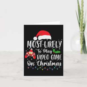 Tarjeta Probablemente Juegue Videojuegos En Navidades Amo 