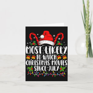 Tarjeta Probablemente vea películas de Navidad desde julio