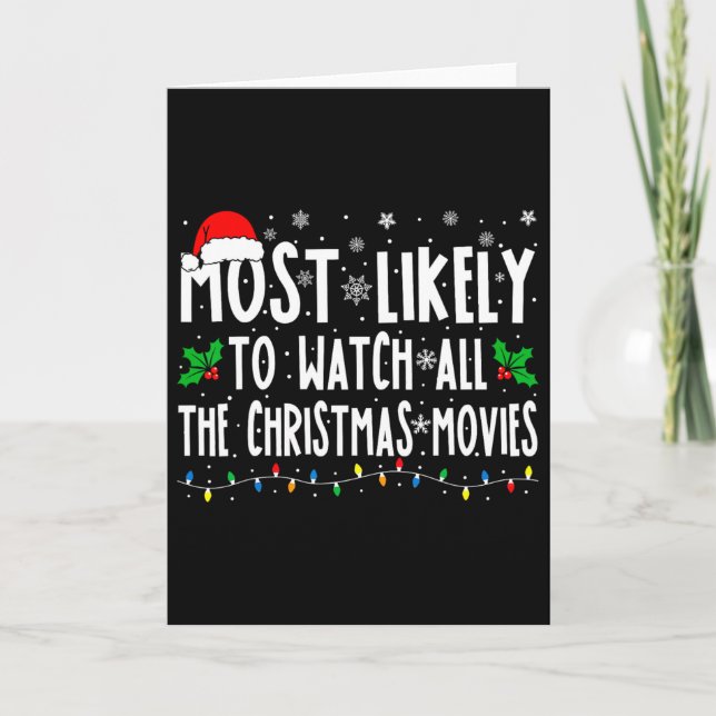 Tarjeta Probablemente Ver Todas Las Películas De Navidad C (Anverso)