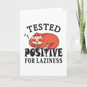 Tarjeta Probado positivo para pereza Sloth