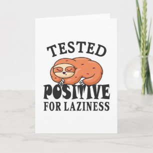 Tarjeta Probado positivo para pereza Sloth