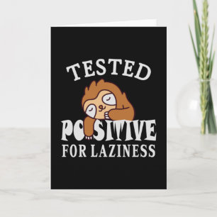 Tarjeta Probado positivo para pereza Sloth